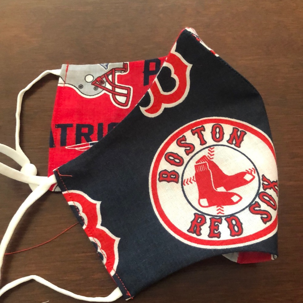 Dual “Boston Red Sox & N. E. Patriots”face mask